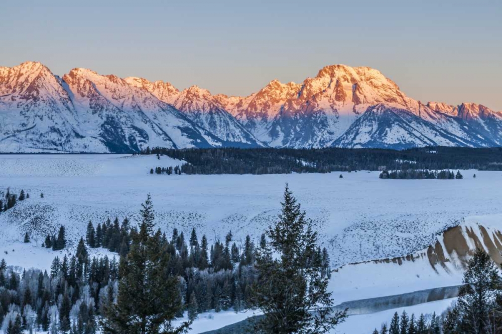 Art Print: Wyoming, Grand Teton NP Landscape at sunrise
