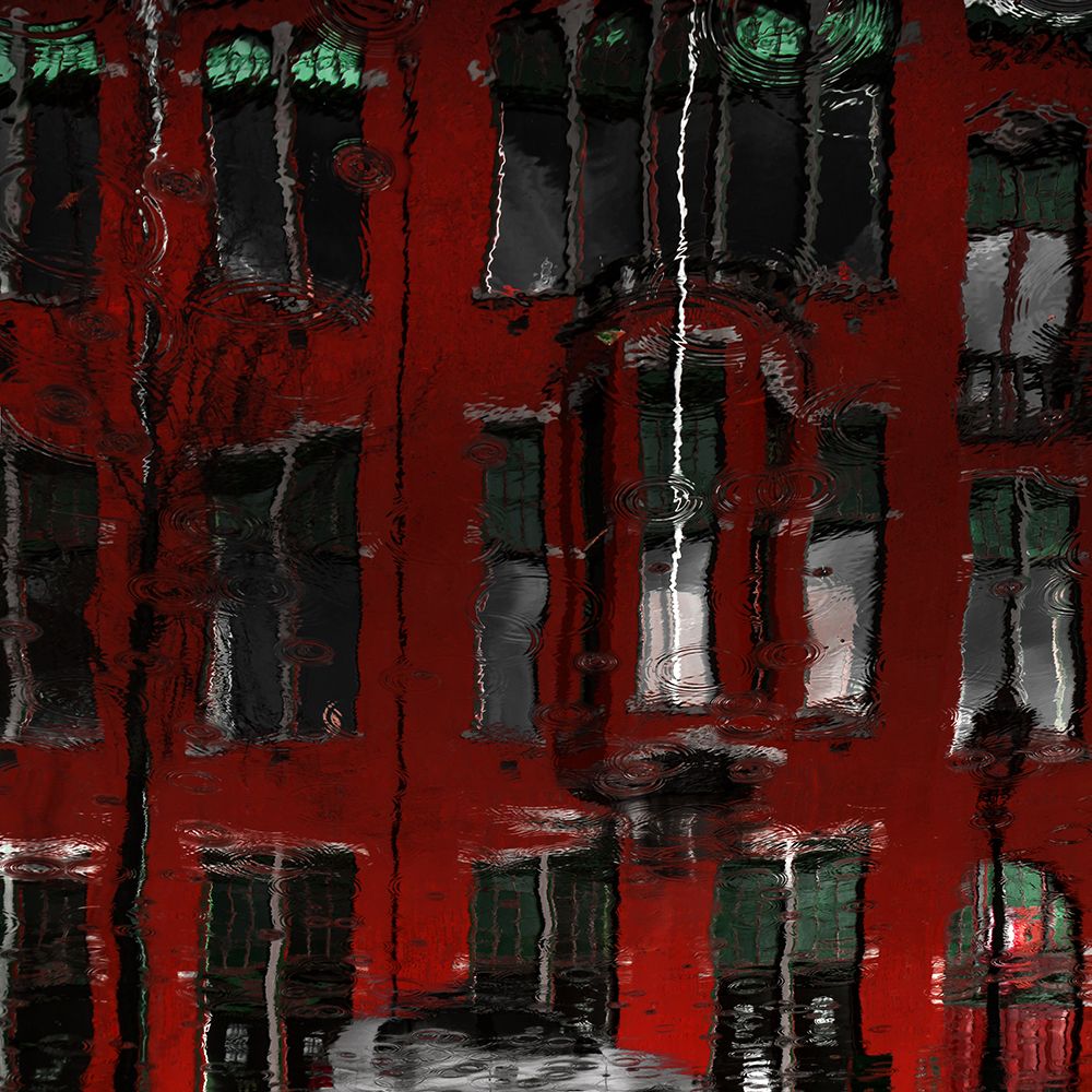 Wall Art Painting id:463246, Name: Red House Reflections, Artist: Claes, Gilbert