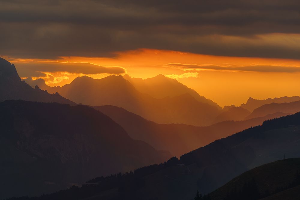 Art Print: Sunrise in Tirol