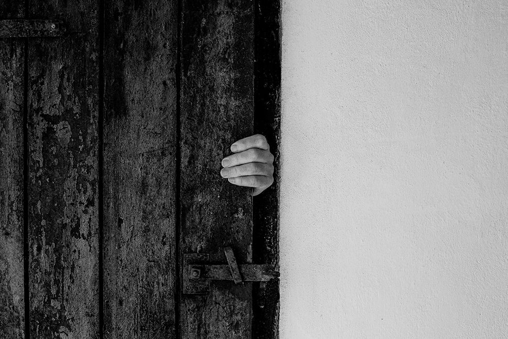Art Print: Hand On Door