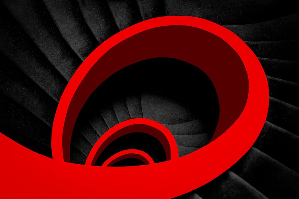 Wall Art Painting id:466084, Name: A Red Spiral, Artist: Schuster, Inge