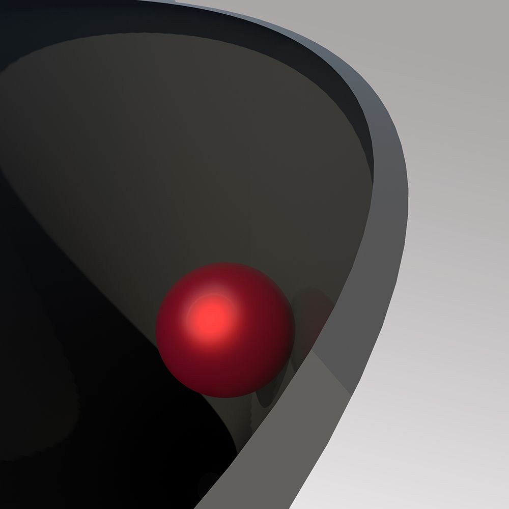 Art Print: Metal Ball In Bowl