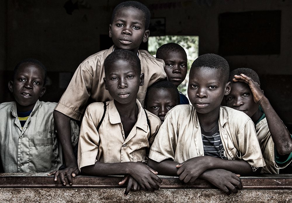 Wall art: Boys At School In Benin, by Inazio Kuesta, Joxe