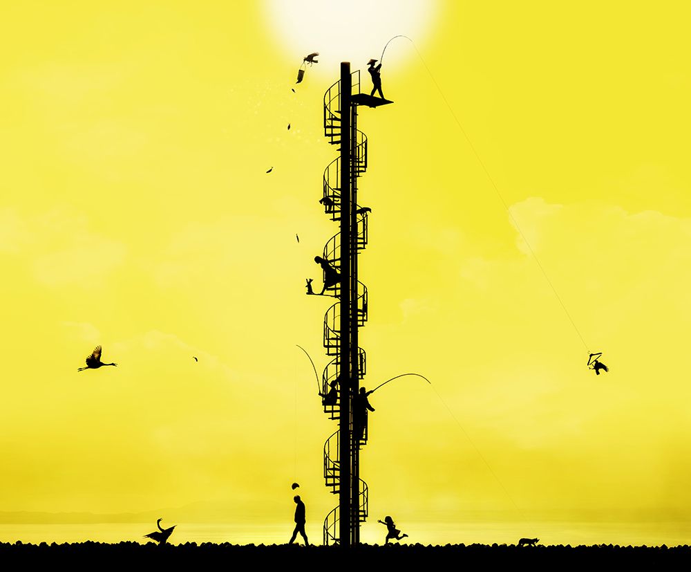 Wall art: Slapstick Drama, by Kazutoshikawakami