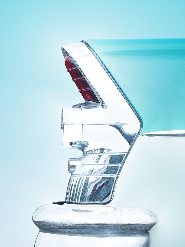 Art Print: Us Classic Car 1955 Century Tail Fin Abstract