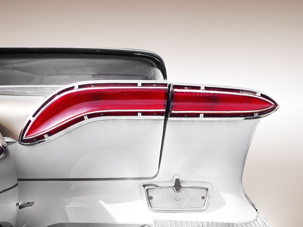 Art Print: US classic car 1958 taillight abstract
