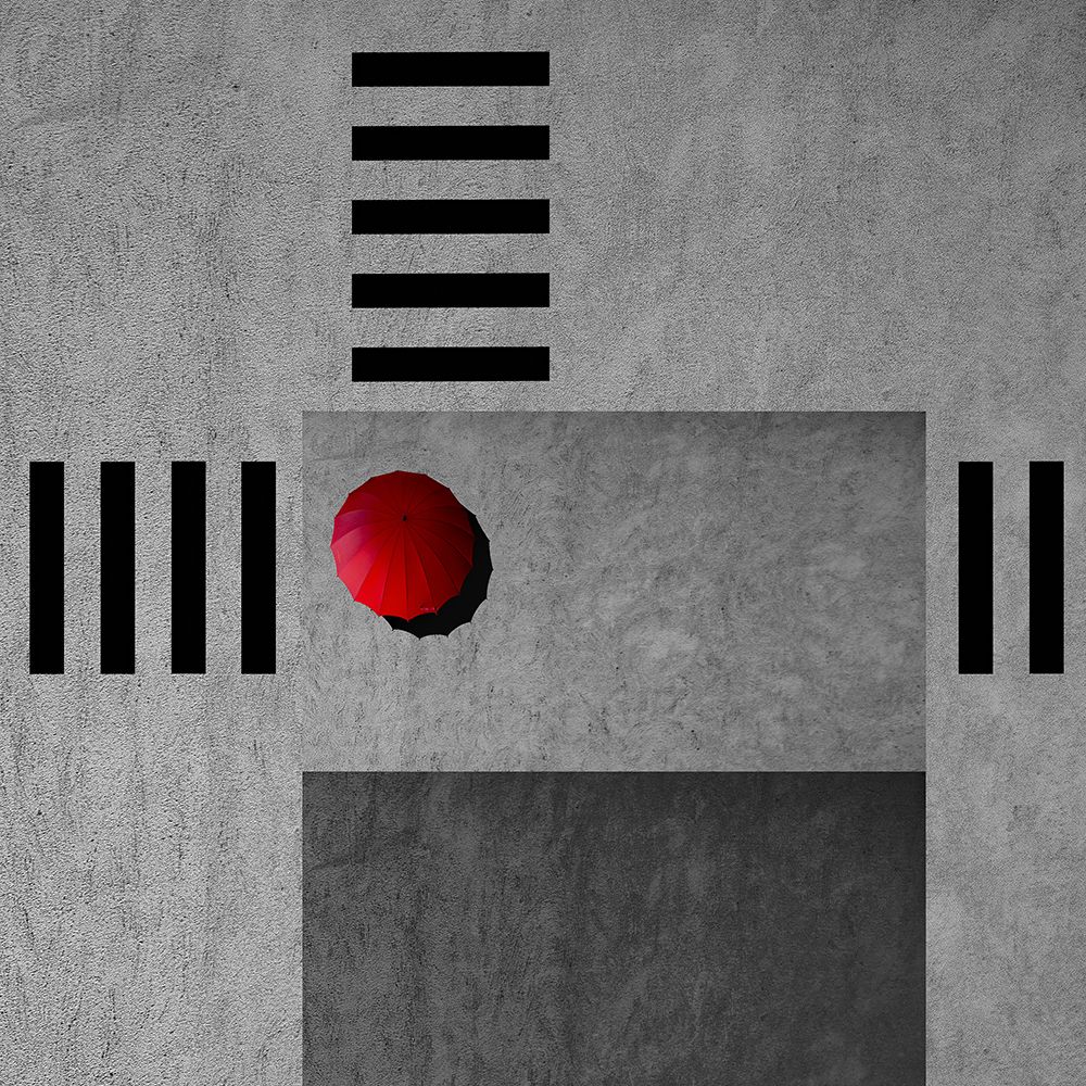 Wall art: The Red Umbrella, by Schuster, Inge