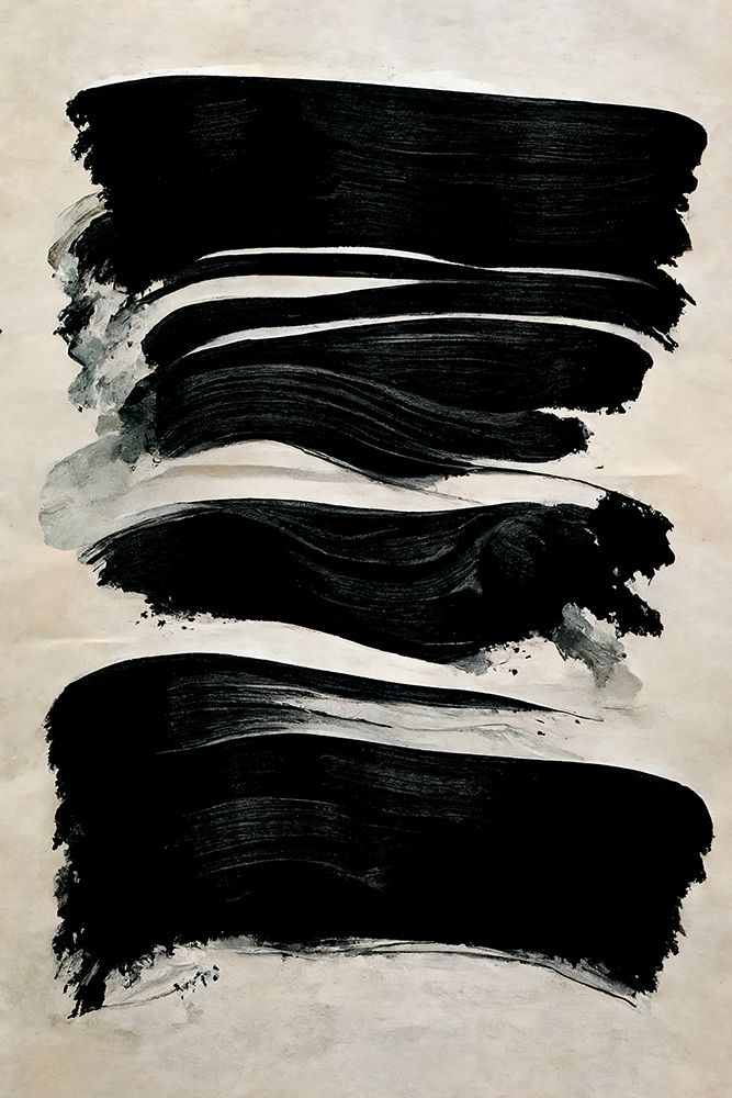 Art Print: Black Strokes