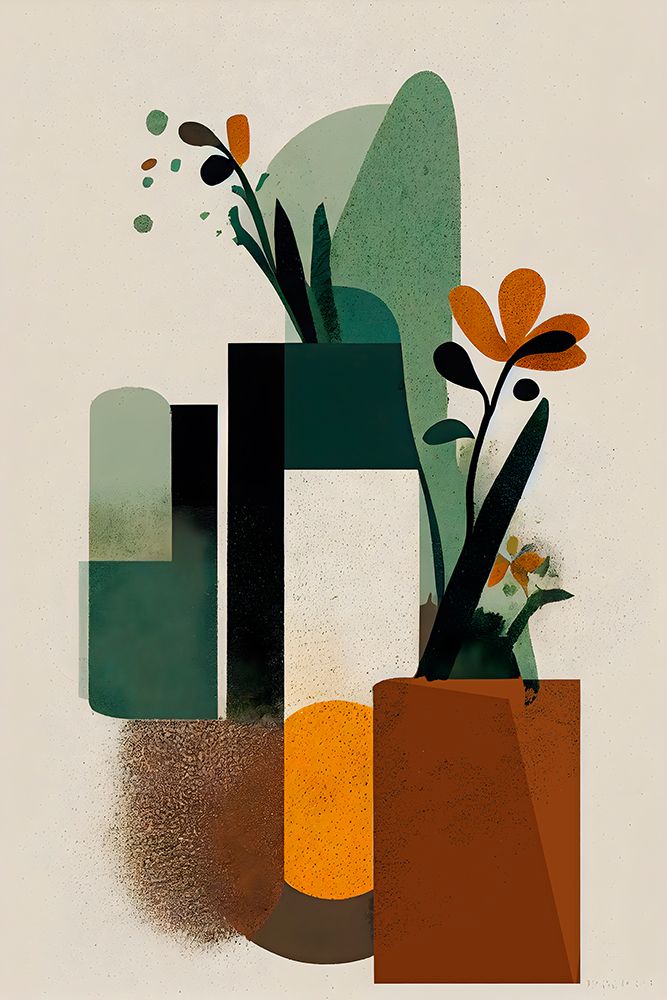 Art Print: Geometric Vases