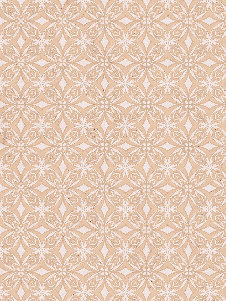Art Print: Geometric Beige Tile Pattern