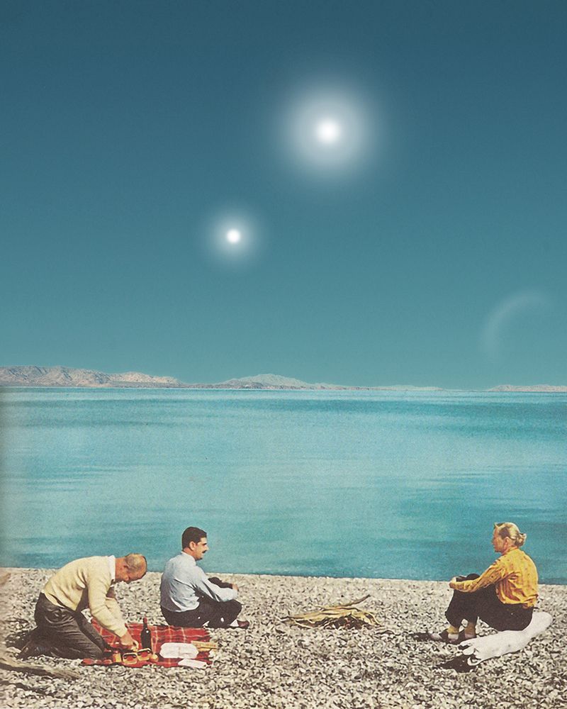 Wall Art Painting id:574003, Name: Picnic At the Lake, Artist: Goncalves, Hugo