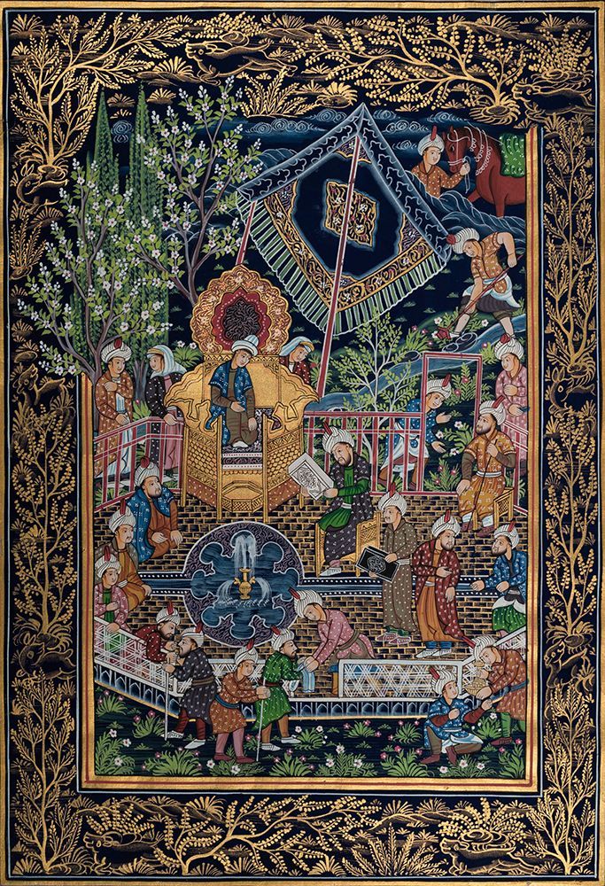 Wall art: INDO-PERSIAN MINIATURE PAINTING, by Imagineers Studio
