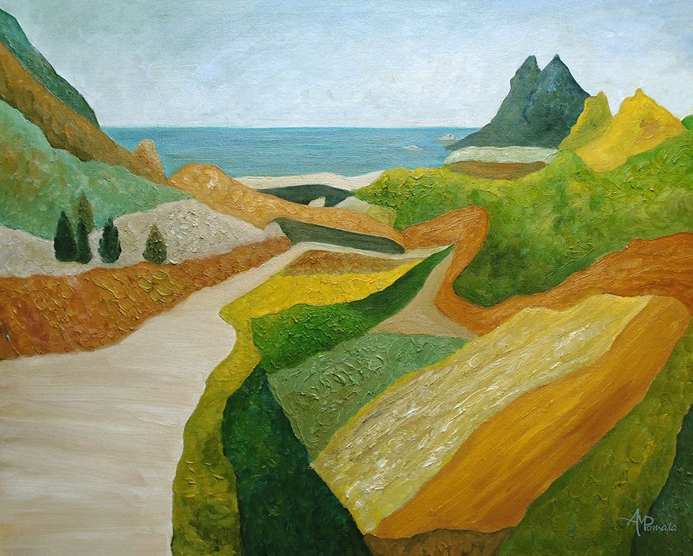 Wall art: A Walk Down To the Sea, by Pomata, Angeles M.