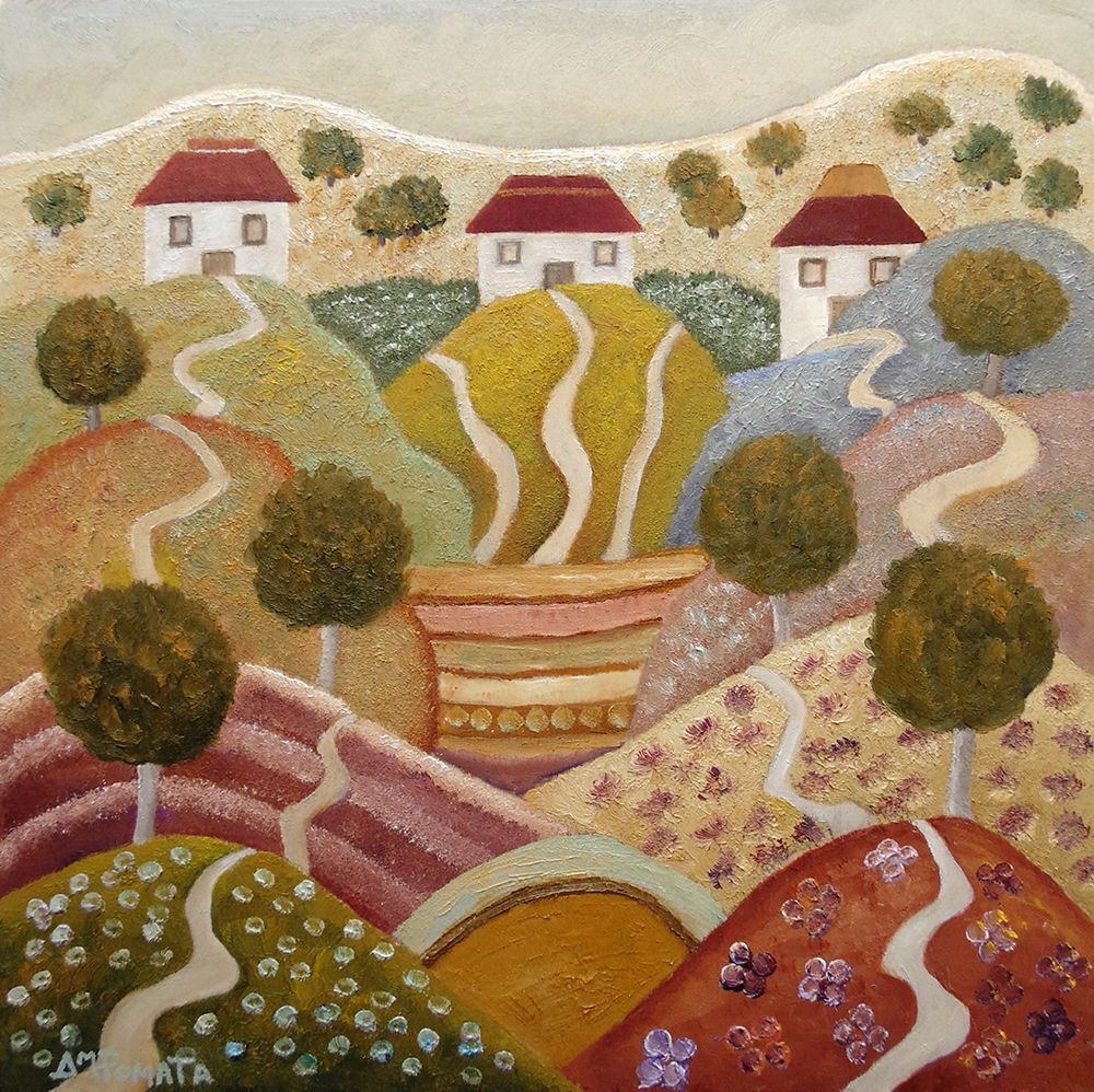 Wall art: At Ease Land, by Pomata, Angeles M.