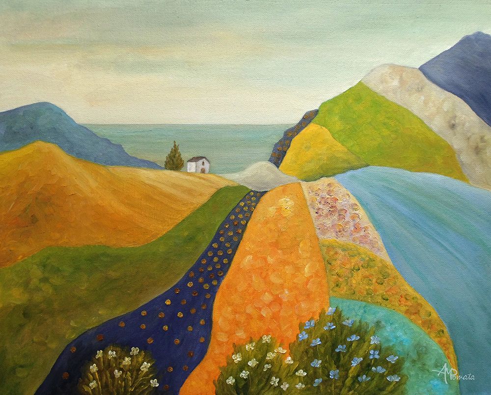 Wall art: Flowing To the Sea, by Pomata, Angeles M.