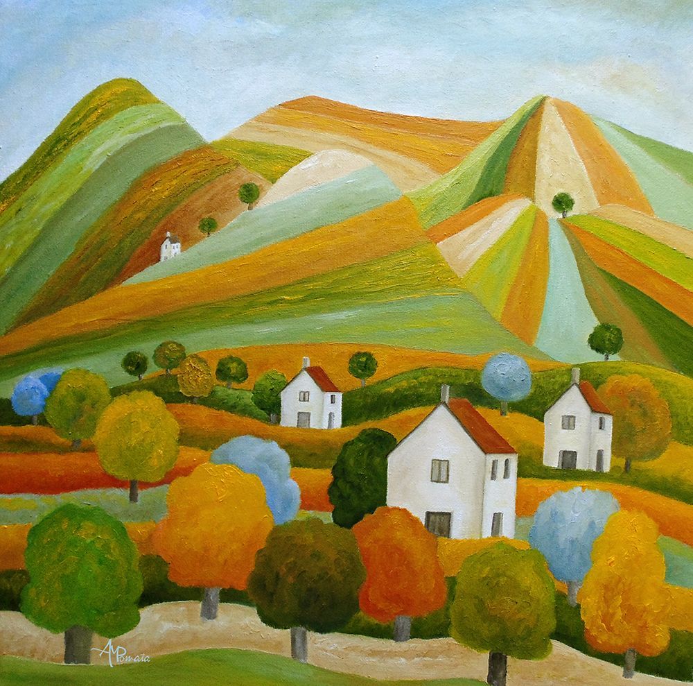 Wall art: Gaudy Scenery, by Pomata, Angeles M.