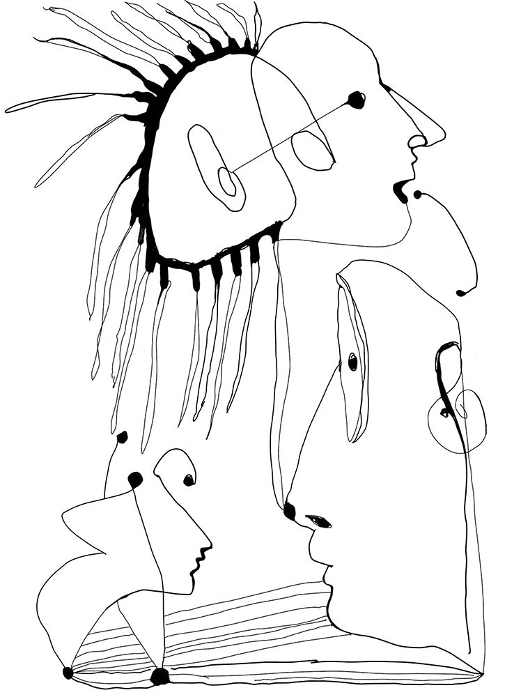 Wall art: Surrealist drawing, by Belaubre, Frederic