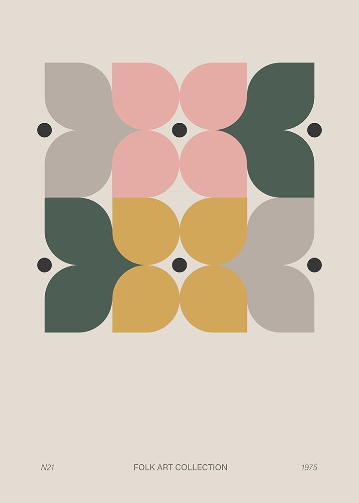 Wall art: Modern folk art collection no 21, by Paperago