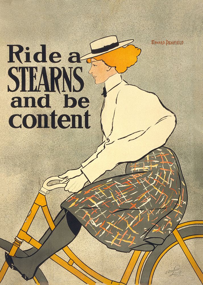 Art Print: Ride a Stearns and Be Content (1896)