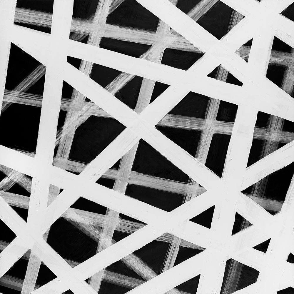 Wall art: ABSTRACT WHITE BOLD LINES, by Atelier B Art Studio