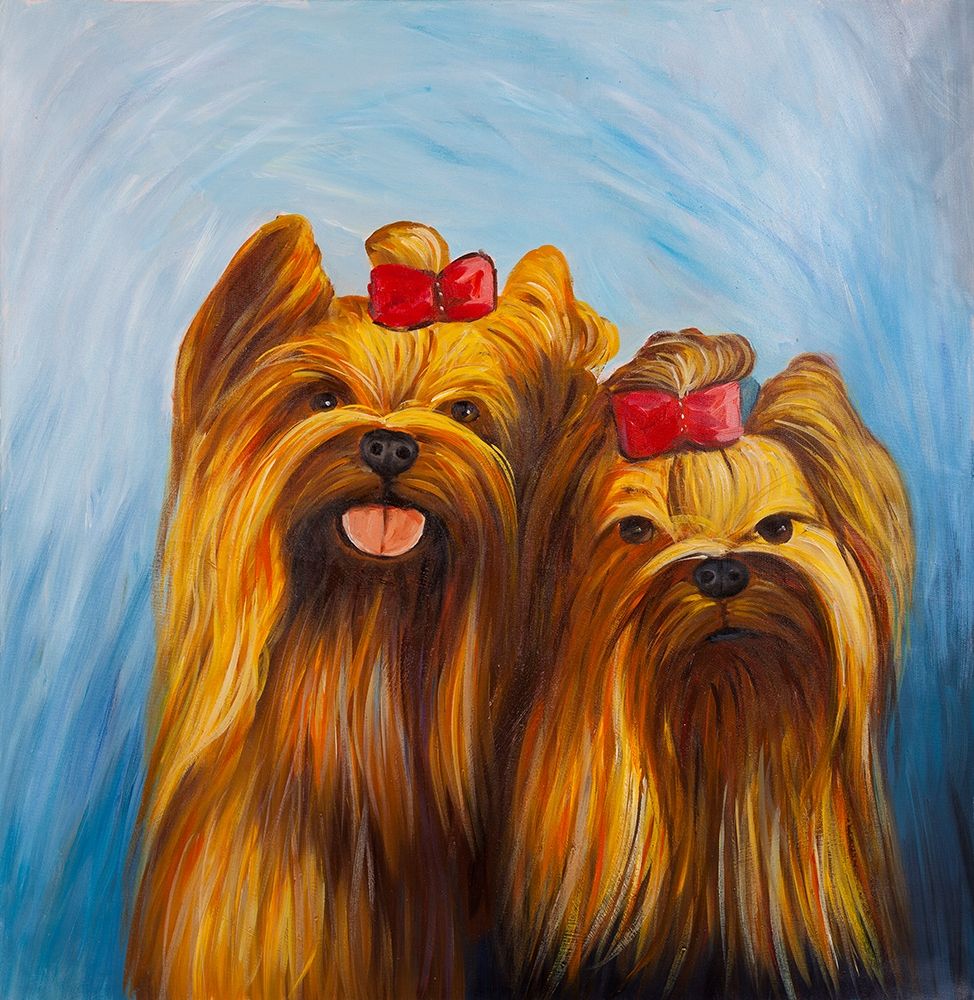 Wall Art Painting id:211873, Name: TWO SMILING DOGS WITH BOW TIE, Artist: Atelier B Art Studio