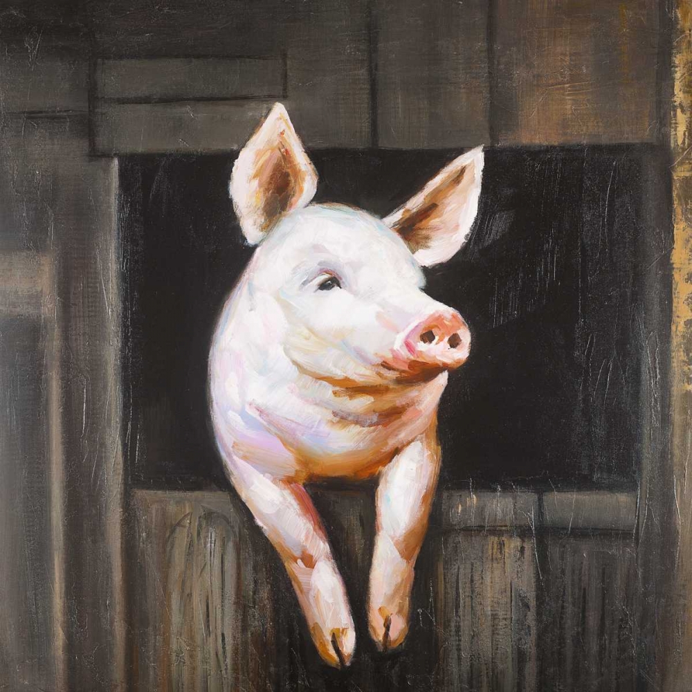 Wall Art Painting id:150817, Name: Smiling Pig, Artist: Atelier B Art Studio