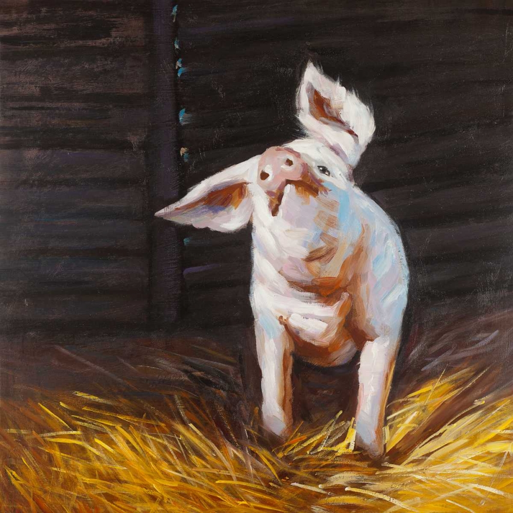 Wall Art Painting id:150818, Name: Happy Pig, Artist: Atelier B Art Studio