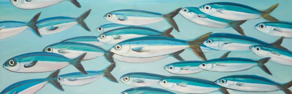 Wall Art Painting id:150828, Name: Small Fishs of Caesio Caerulaurea, Artist: Atelier B Art Studio