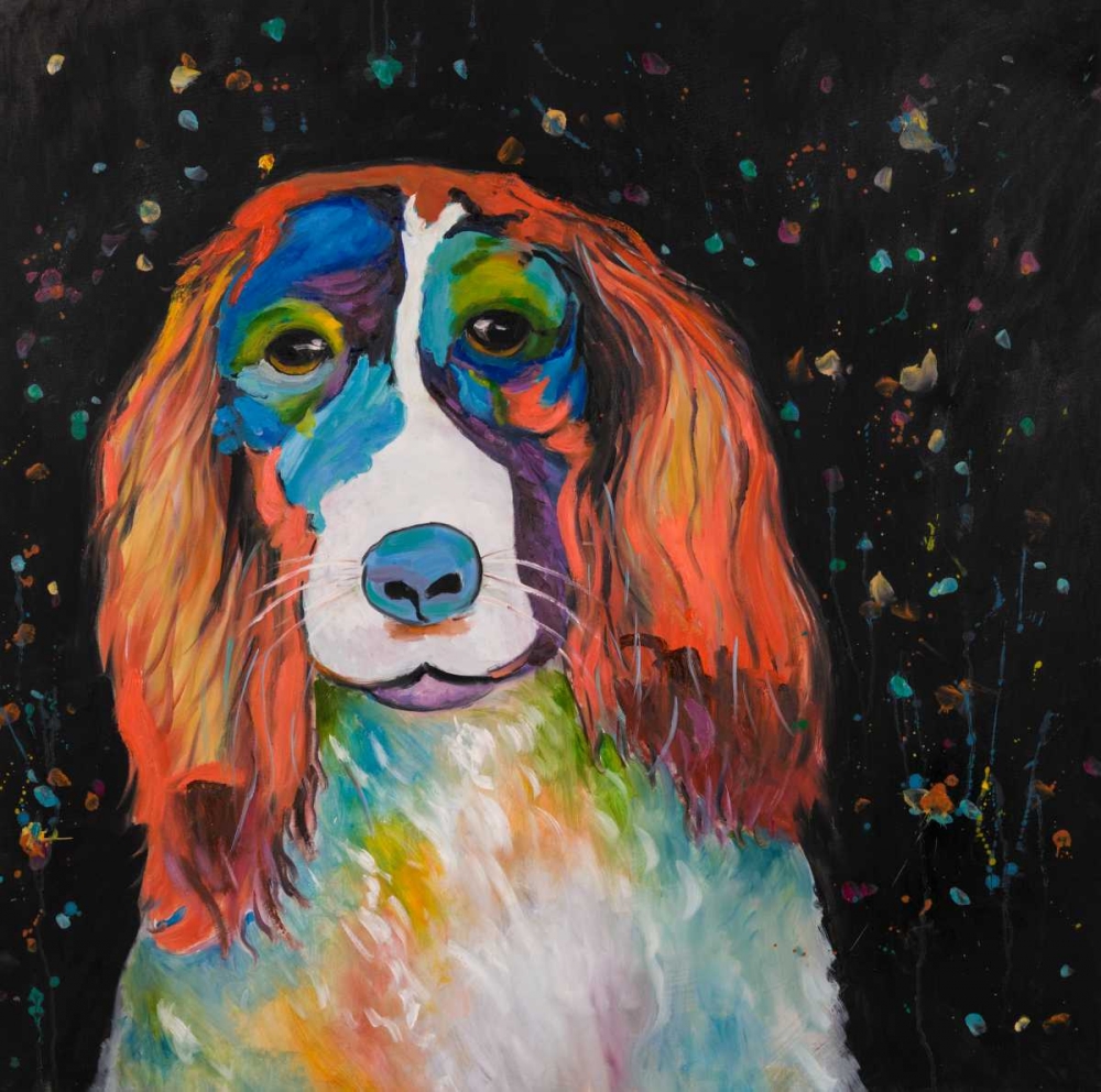 Wall Art Painting id:150836, Name: Colorful Dog, Artist: Atelier B Art Studio