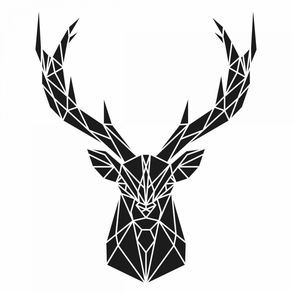 Wall Art Painting id:150842, Name: Geometric Deer Head, Artist: Atelier B Art Studio