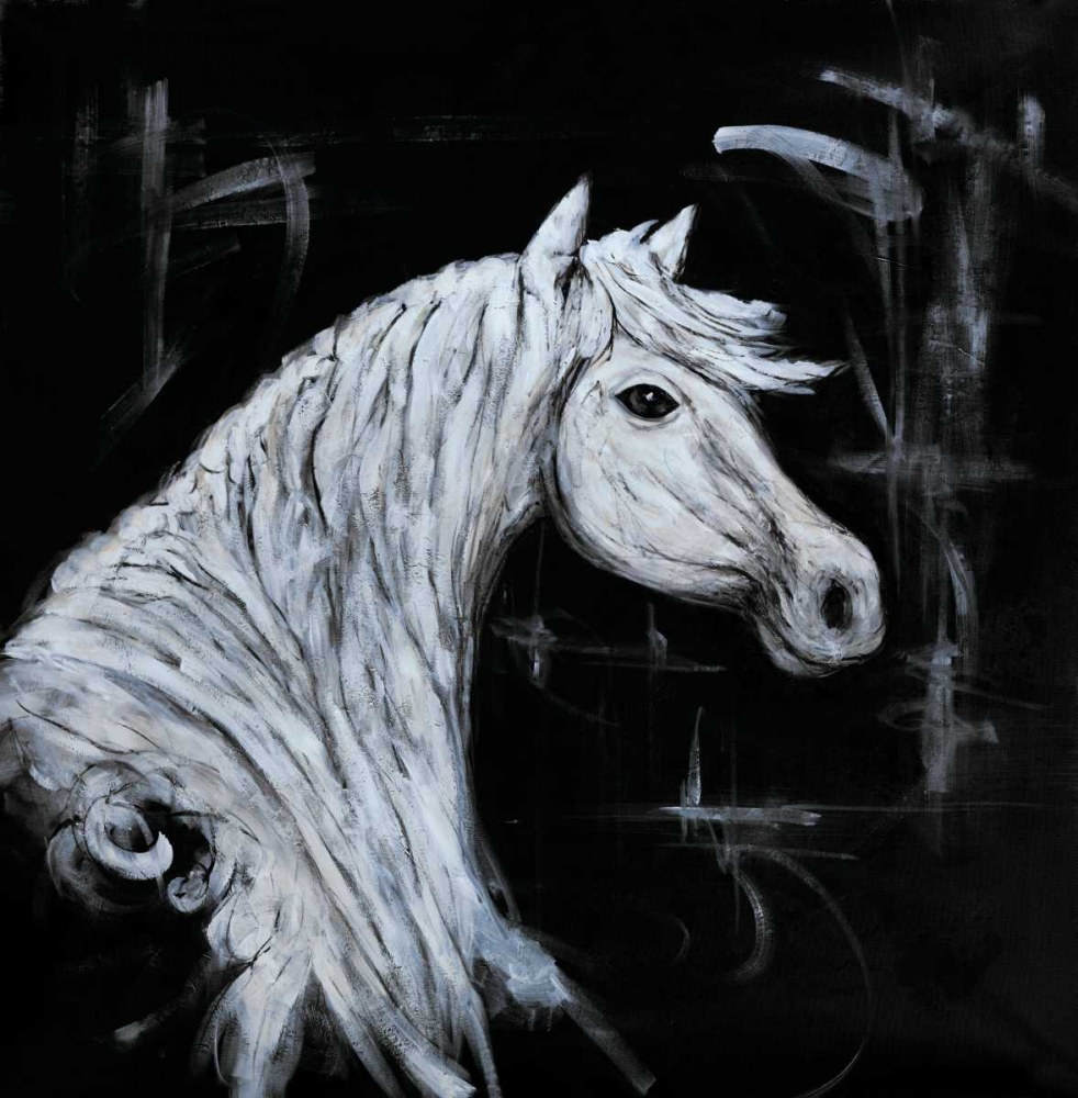 Wall Art Painting id:150857, Name: Outline Horse Profile View, Artist: Atelier B Art Studio