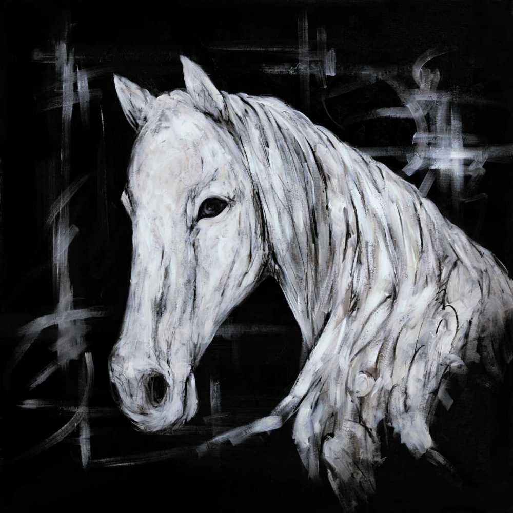 Wall Art Painting id:150858, Name: Abstract Horse Profile View, Artist: Atelier B Art Studio