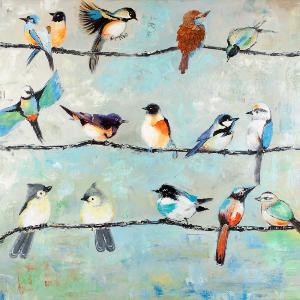 Wall Art Painting id:162995, Name: Small Colorful Birds, Artist: Atelier B Art Studio