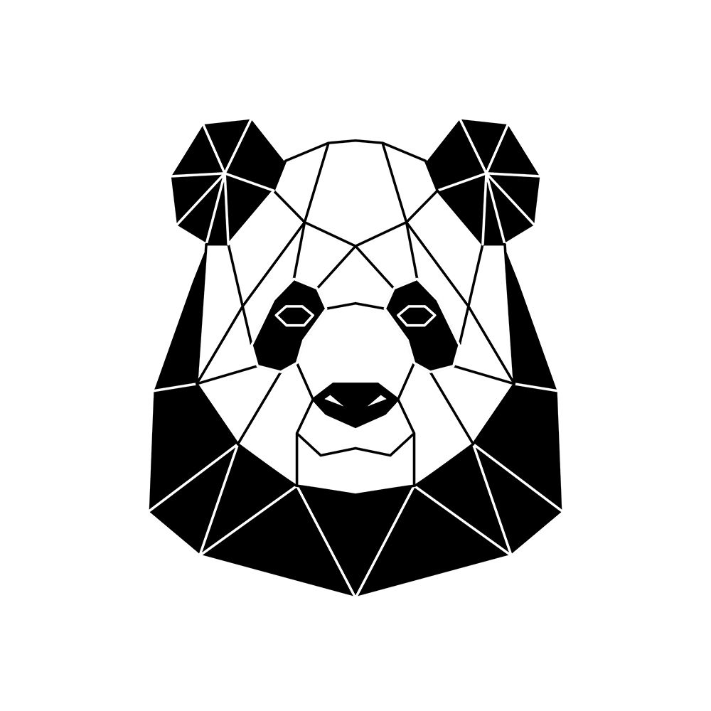 Wall Art Painting id:275935, Name: GEOMETRIC PANDA, Artist: Atelier B Art Studio