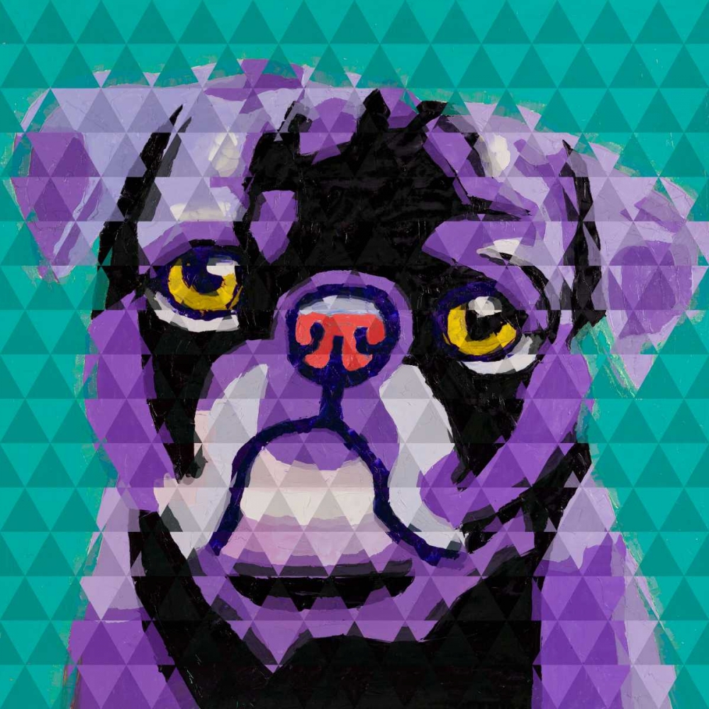 Wall Art Painting id:150806, Name: Geometric Pug, Artist: Atelier B Art Studio