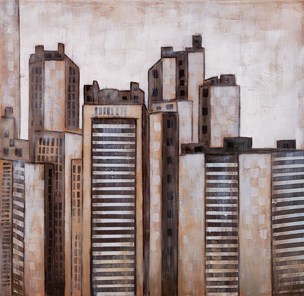 Wall art: STRIPED SKYSCRAPERS, by Atelier B Art Studio