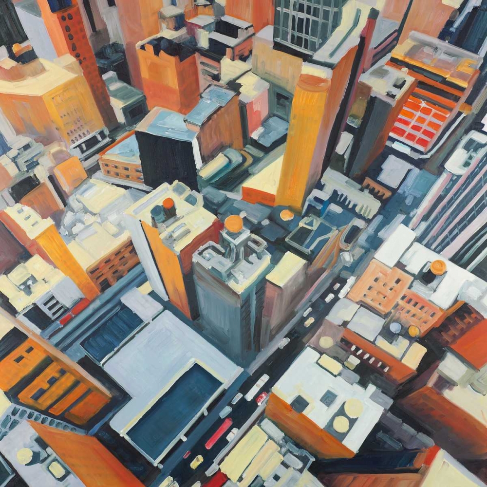 Wall art: High Top View of Buildings In New York, by Atelier B Art Studio
