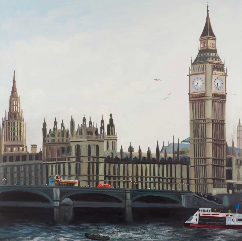 Wall Art Painting id:150888, Name: Big Ben Clock Elizabeth Tower in London, Artist: Atelier B Art Studio