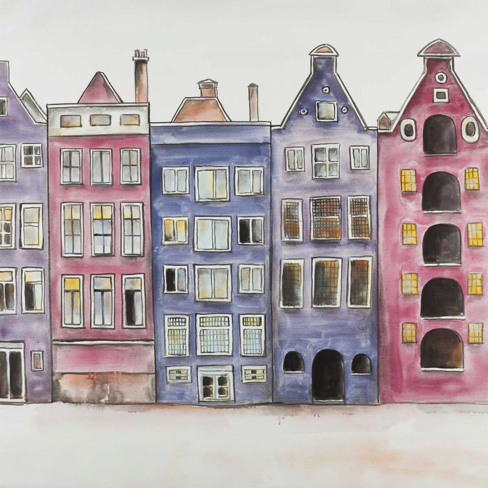 Art Print: Old Historic Houses Amsterdam