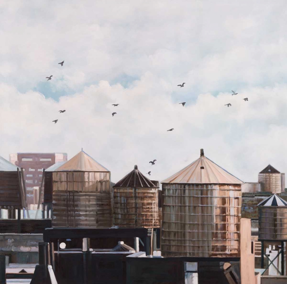 Wall Art Painting id:150894, Name: Water Towers, Artist: Atelier B Art Studio