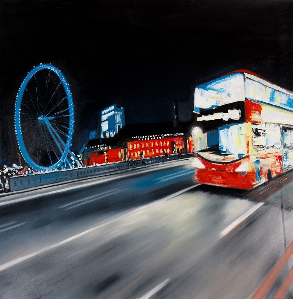 Wall Art Painting id:211916, Name: BUS TRAVEL BY NIGHT, Artist: Atelier B Art Studio