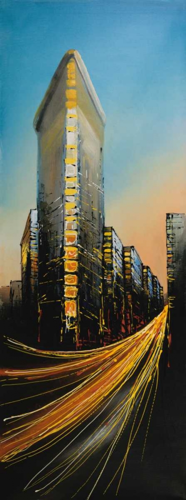Wall Art Painting id:150906, Name: Flatiron Building in Light, Artist: Atelier B Art Studio