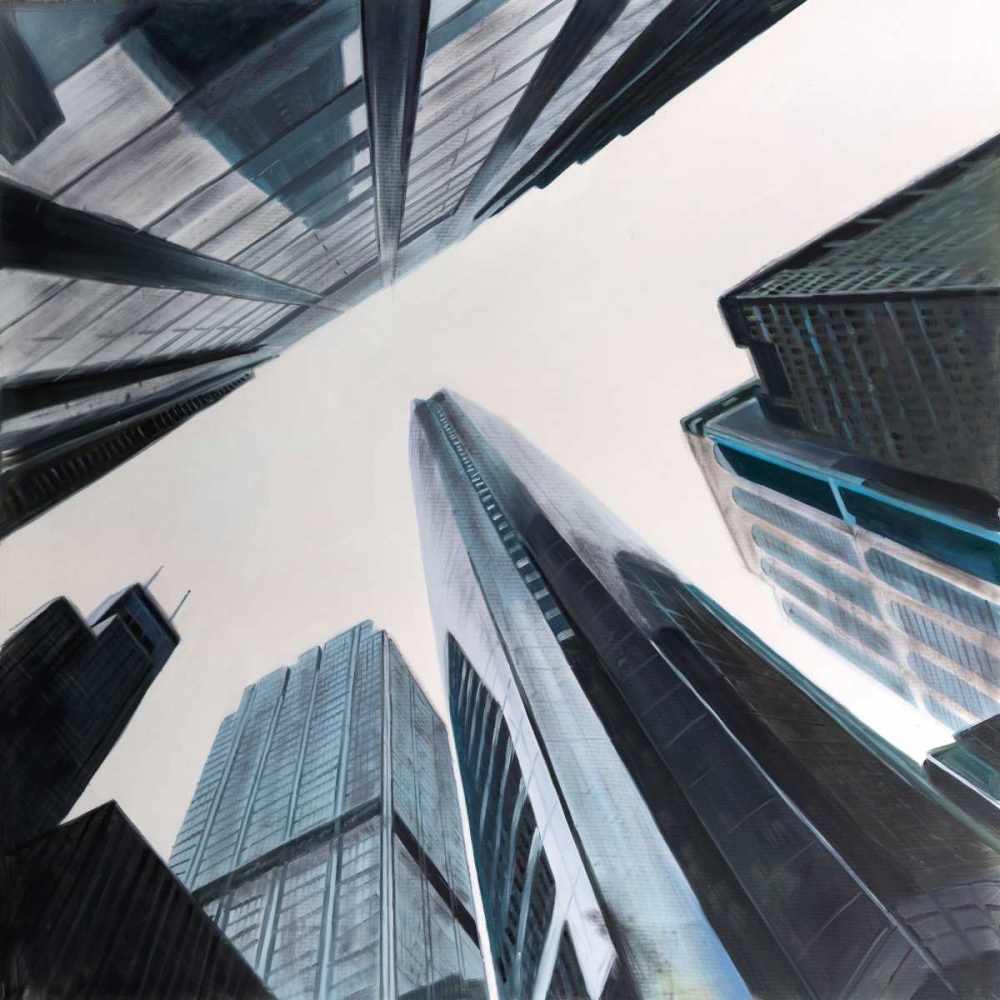 Wall art: Perspective View of Skyscraper, by Atelier B Art Studio