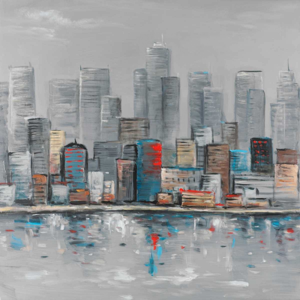 Wall Art Painting id:163012, Name: Abstract City Skyline, Artist: Atelier B Art Studio