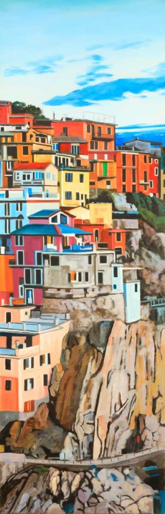 Wall Art Painting id:174714, Name: View of Manarola in Italy, Artist: Atelier B Art Studio