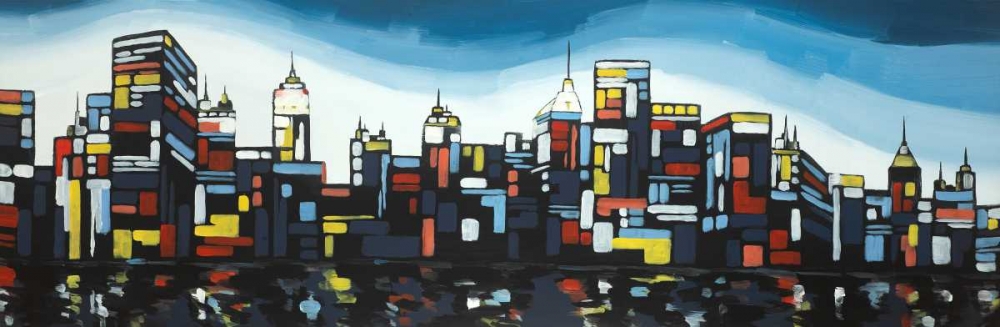 Wall Art Painting id:174727, Name: Colorful City, Artist: Atelier B Art Studio