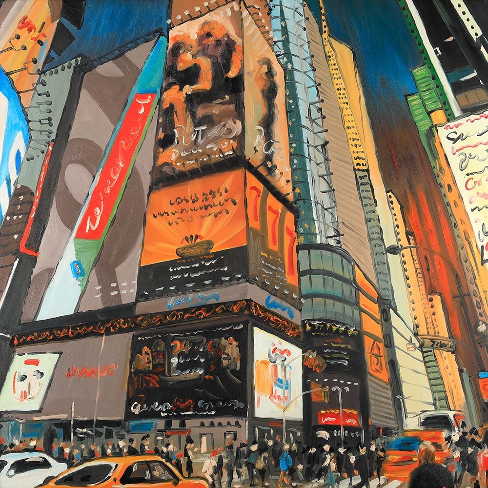 Wall art: Illuminated New York City Street, by Atelier B Art Studio