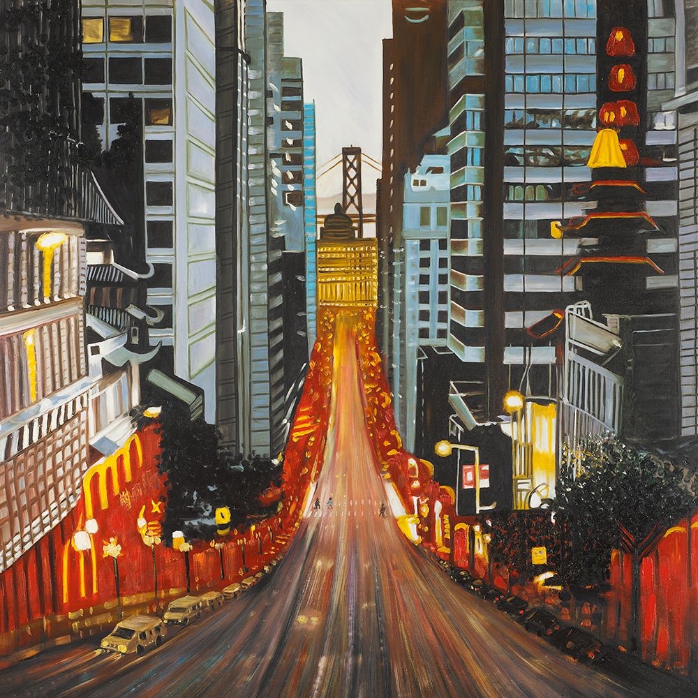 Wall Art Painting id:194006, Name: San Francisco by Night, Artist: Atelier B Art Studio