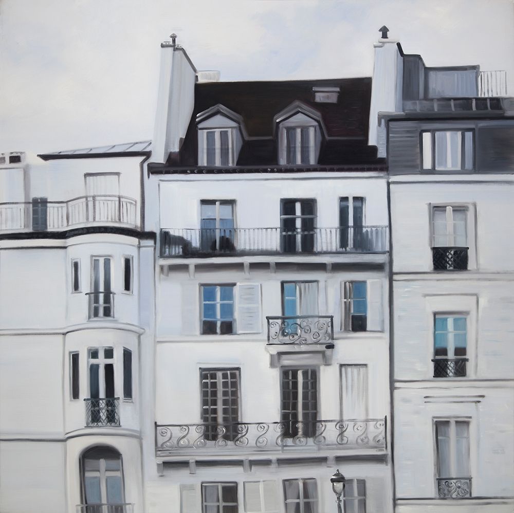 Art Print: BUILDINGS ALONG THE SEINE RIVER