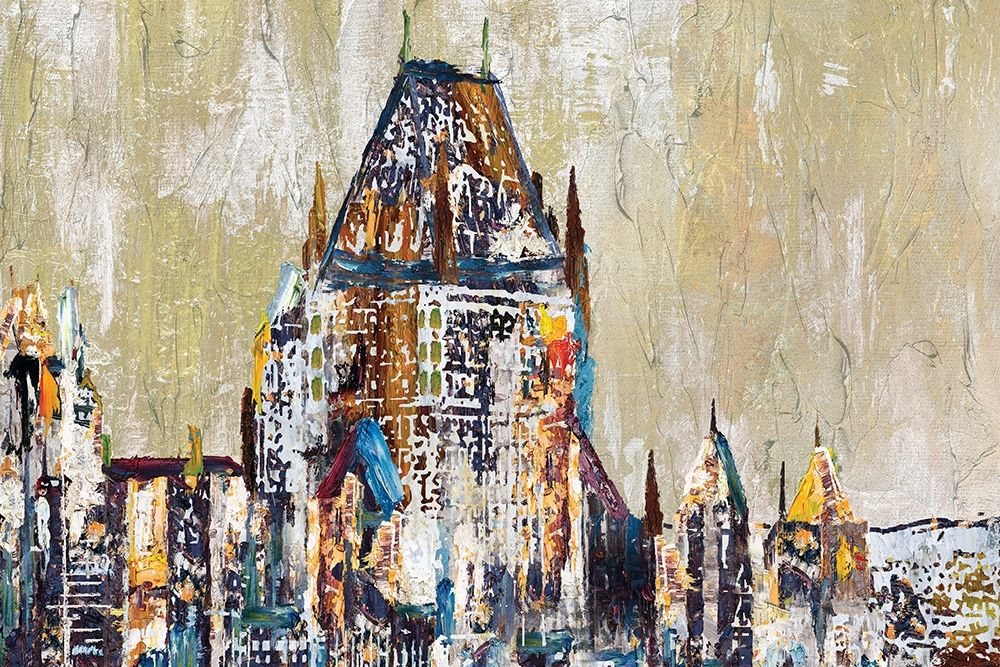 Wall Art Painting id:275955, Name: ABSTRACT CHâTEAU FRONTENAC, Artist: Atelier B Art Studio